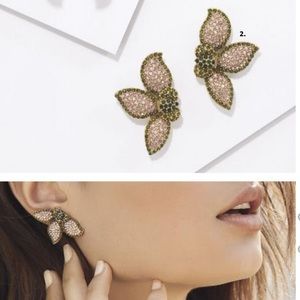 Stella & Dot Pave Petal Studs